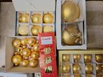 Diverse gouden kerstballen en decoratie, Diversen, Kerst, Ophalen of Verzenden, Gebruikt