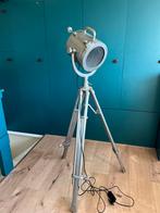 3 poot lamp staal vintage vloerlamp, Huis en Inrichting, Lampen | Vloerlampen, Ophalen, Gebruikt, Metaal, 100 tot 150 cm