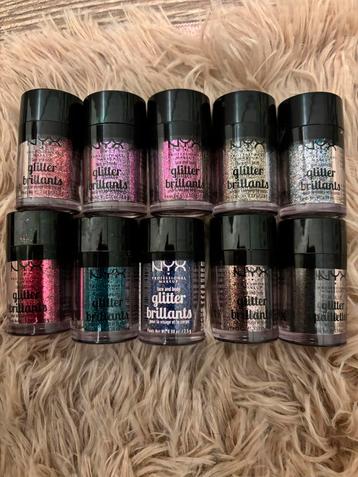 NYX Glitter Brilliants - zitten nog vol en sommige nog dicht beschikbaar voor biedingen