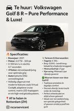 Auto Verhuur Golf 8R 333PK Te Huur NL kenteken, Met chauffeur, Trouwauto