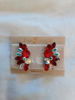 Prachtige strass (helder en rood) oorbellen, Sieraden, Tassen en Uiterlijk, Oorbellen, Ophalen of Verzenden, Zo goed als nieuw