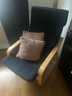 Zwarte fauteuil ikea, Huis en Inrichting, Fauteuils, Ophalen, Zo goed als nieuw, Hout, 50 tot 75 cm
