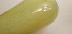 Geel groene glazen vaas gesigneerd Henry Dean 2603, Huis en Inrichting, Woonaccessoires | Vazen, Minder dan 50 cm, Groen, Glas