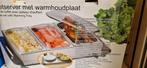 Buffetserver met warmhoudplaat - Ideaal voor feestjes!, Ophalen of Verzenden, Gebruikt