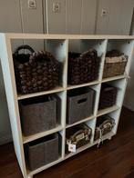Vakjes kast met mantjes, Huis en Inrichting, Kasten | Boekenkasten, Ophalen, Gebruikt, 50 tot 100 cm, Minder dan 100 cm