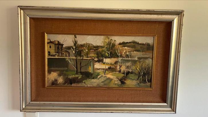 Schilderij Italiaans landschap - Aldo Signorini, Antiek en Kunst, Kunst | Schilderijen | Klassiek, Ophalen