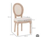 Set van 2 barok/retro eetkamerstoelen, Nieuw, Wicker, Nvt, Nvt