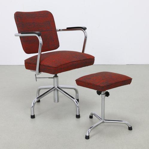 Office Chair + Ottoman by Paul Schuitema for Fana, 1960s, Huis en Inrichting, Bureaustoelen, Gebruikt, Zwart, Ophalen