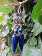 Oorbellen Blue Ivy jade facet-lapis lazuli-chandelier zilver, Ophalen, Nieuw