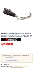 Akrapovic uitlaat tmax 530/560, Motoren, Ophalen of Verzenden, Gebruikt