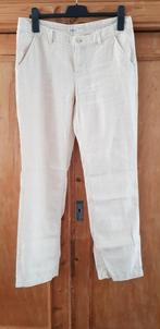 Esprit linnen broek zand/beige rechte wijde pijpen maat 38, Ophalen of Verzenden, Nieuw, Maat 38/40 (M), Beige