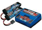 Traxxas 4S - 2X 2869X 7.4V LiPO & 1X 2972G duo charger/lader, Nieuw, Ophalen