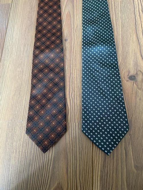 Stropdassen Donker 2 stuks, Kleding | Heren, Stropdassen, Gedragen, Met patroon, Bruin, Ophalen of Verzenden