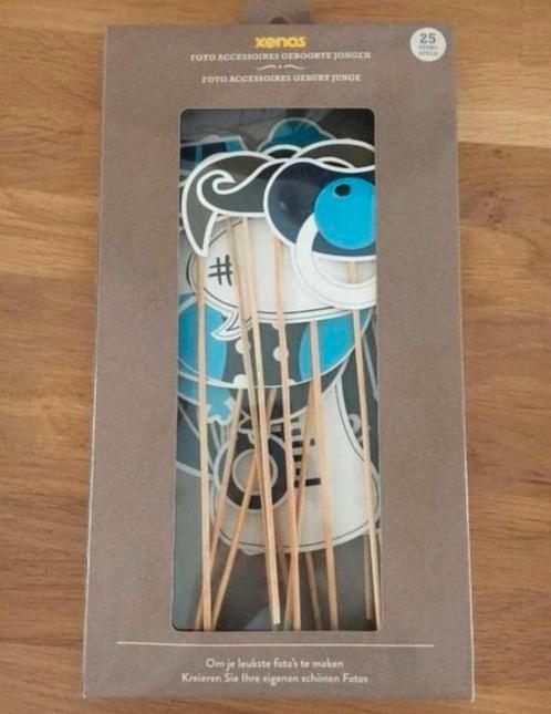 Setje party props blauw - foto props jongen | babyshower, Hobby en Vrije tijd, Feestartikelen, Nieuw, Feestartikel, Geboorte of Huwelijk