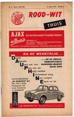 Programma Ajax - Sparta 21 oktober 1962, Verzamelen, Ophalen of Verzenden, Gebruikt, Ajax, Boek of Tijdschrift
