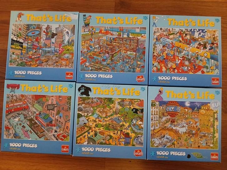 That's life puzzels, Hobby en Vrije tijd, Denksport en Puzzels, Gebruikt, 500 t/m 1500 stukjes, Ophalen