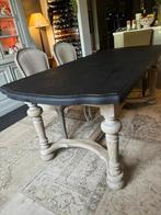 EIKEN rustiek grijs met zwart blad TAFEL EETTAFEL Provence, Huis en Inrichting, Tafels | Eettafels, Ophalen, Gielen, Eikenhout