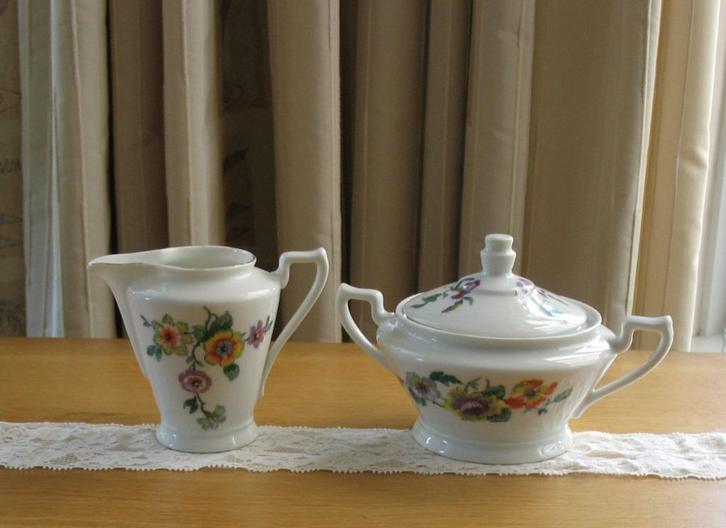 Roomstelletje - jaren 70, Huis en Inrichting, Keuken | Servies, Gebruikt, Overige typen, Overige stijlen, Porselein, Ophalen of Verzenden