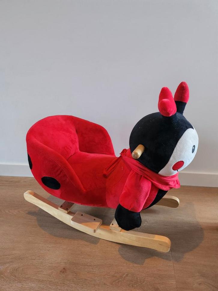 Lieveheersbeestje Schommel - Stof & Hout, Kinderen en Baby's, Speelgoed | Hobbelfiguren, Ophalen