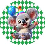 LF4080 icing frosting koala 18cm eetbare taart plaat print, Ophalen of Verzenden, Nieuw, Taarten, Versiering