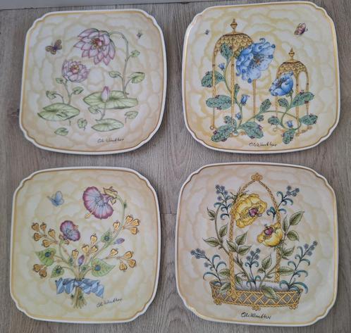 4 Borden van Ole Winther Moeder en kind bloemen Hutschenreut, Antiek en Kunst, Curiosa en Brocante, Ophalen of Verzenden