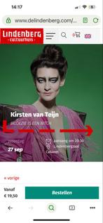 Kirsten van Teijn 4 kaarten Nijmegen 27 sept. VANAVOND, Drie personen of meer, September