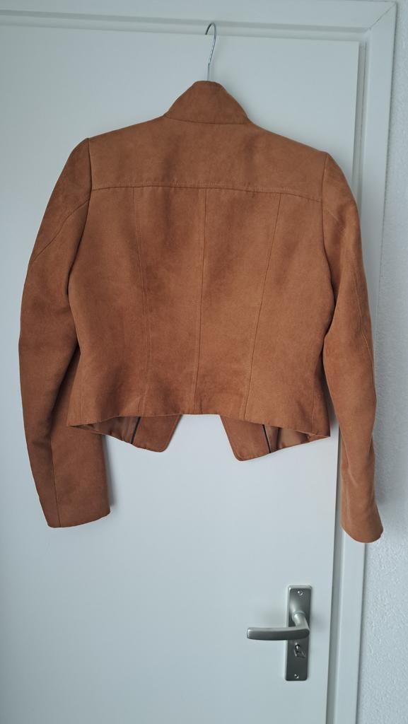 Bruin/cognac jasje van Lynde - Maat 36, Ophalen of Verzenden, Zo goed als nieuw, Maat 36 (S), Lynde
