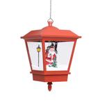 Kersthanglamp met LED-lamp en kerstman 27x27x45 cm rood, Tuin en Terras, Ophalen of Verzenden, Nieuw