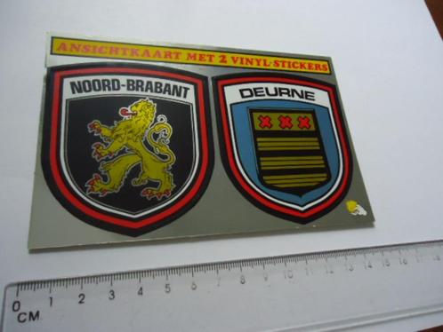 sticker oud NB NOORD BRABANT Deurne kaart 1987 Introduct, Verzamelen, Stickers, Zo goed als nieuw, Bedrijf of Vereniging, Verzenden