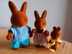 Sylvanian families vintage donkerbruine konijnen, Ophalen of Verzenden, Zo goed als nieuw