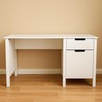 Bureau wit met handig kaatje, Huis en Inrichting, Bureaus, Ophalen of Verzenden, Gebruikt, Bureau