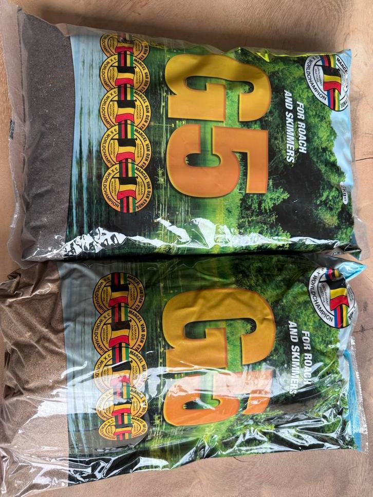 5 Zakken Voer G5 voor Voorn en Brasem lokaas, Watersport en Boten, Hengelsport | Karpervissen, Nieuw, Overige typen, Ophalen of Verzenden