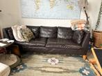 Ikea Stockholm 3-zitsbank - donkerbruin leer, Ophalen, Gebruikt, Driepersoons, Rechte bank