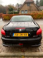 Peugeot 206 1.6 16V CC Roland Garros AUT 2002 Zwart, Auto's, 4 cilinders, Cabriolet, 4 stoelen, Zwart