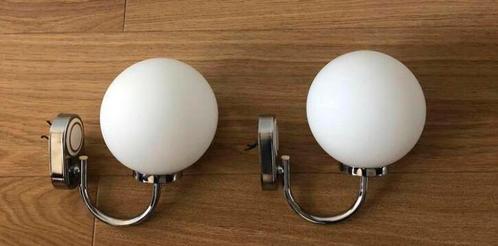 2 X badkamer wandlamp | Art Deco stijl, Huis en Inrichting, Lampen | Wandlampen, Zo goed als nieuw, Glas, Metaal, Ophalen of Verzenden