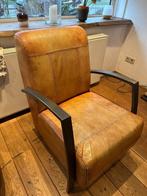 Fauteuil cognac bruin Breda, Ophalen, Zo goed als nieuw, 50 tot 75 cm, Leer