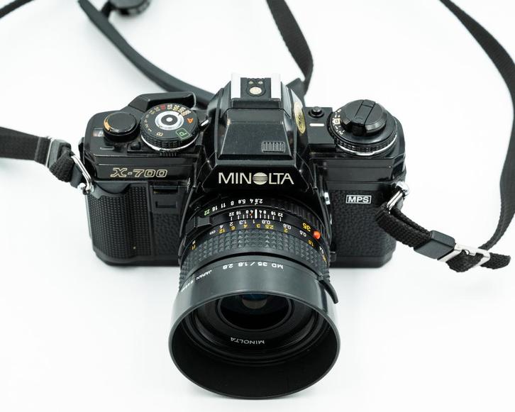 Minolta X-700 MPS + Minolta MD 35 mm F2.8, Audio, Tv en Foto, Fotocamera's Analoog, Gebruikt, Spiegelreflex, Minolta, Ophalen of Verzenden