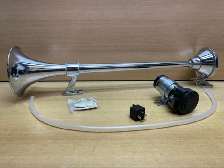 Luchthoorn 12 volt met compressor 64cm., Auto diversen, Auto-accessoires, Nieuw, Ophalen of Verzenden