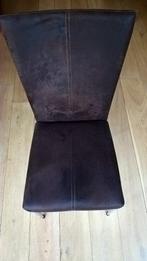 Te koop aangeboden: eetkamer stoelen, Huis en Inrichting, Stoelen, Ophalen, Gebruikt, Bruin, Vier