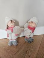 Leuke Kerstbeeldjes - Jongen en Meisje, Ophalen, Zo goed als nieuw