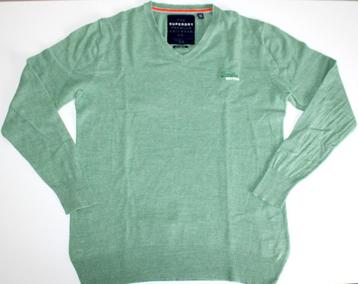 Superdry Orange Label trui met V-hals pullover maat L groen beschikbaar voor biedingen