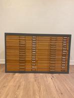 Atelierkast, vintage ladekast, drukkerijkast, Ophalen, Gebruikt, 50 tot 100 cm, Minder dan 100 cm