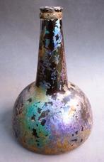 Om 1700-1725 Groot Model Bolle Wijnfles Kattekop Fles