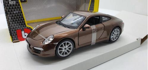 Bburago Porsche 911 Carrera S bruin metallic, Hobby en Vrije tijd, Modelauto's | 1:24, Nieuw, Auto, Bburago, Ophalen of Verzenden