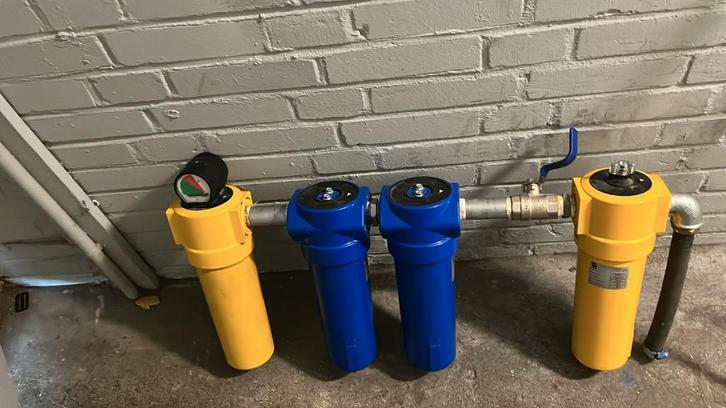 Set persluchtfilters TwinAir Systems, Doe-het-zelf en Verbouw, Compressors, Zo goed als nieuw, 100 liter of meer, Ophalen of Verzenden