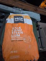 4 zakken ProfPartner Kalkzandsteenlijm 20kg, Doe-het-zelf en Verbouw, Ophalen of Verzenden, Gebruikt