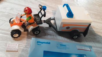 70053 quad met aanhanger voor ziekenhuis, beschikbaar voor biedingen