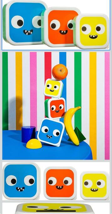 kinderen lunchboxen fruitbox -Set van 3 (€15 voor 2 set) beschikbaar voor biedingen