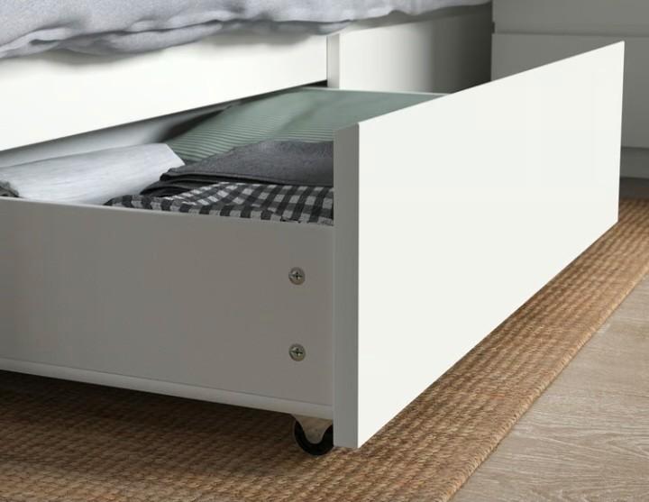 Ikea lades Malm, Huis en Inrichting, Slaapkamer | Bedden, Gebruikt, Eenpersoons, 80 cm, Hout, Wit, Ophalen