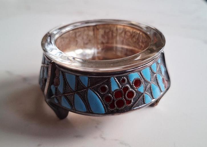 Russisch zilveren zoutschaaltje / kaviaar schaaltje, Antiek en Kunst, Curiosa en Brocante, Ophalen of Verzenden